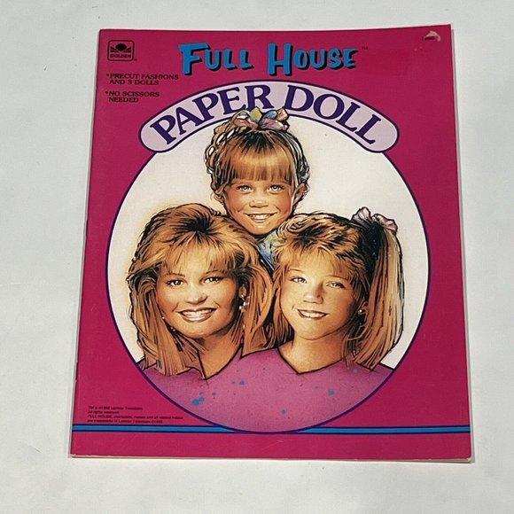 Vintage 1992 Full House TV Show Paper Doll Book Uncut D.J. Stephanie Michelle - Picture 1 of 13